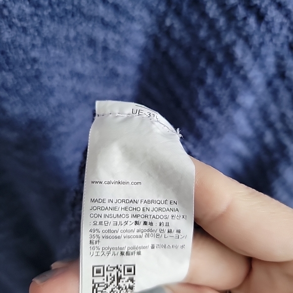 Calvin Klein Womens Blue V Neck Sweater Size XXL - Picture 5 of 9